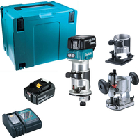 Makita DRT50 18v LXT Cordless Brushless Router Trimmer 2 x 5ah Li-ion Charger Case & Accessories