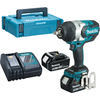 Makita DTW1002RTJ 18v Cordless LXT Brushless Impact Wrench 1/2" Drive with 2 Li-ion Batteries 5ah