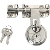 Masterlock 116mm Steel Bolt Hasp with Stainless Steel Discus Padlock 60mm