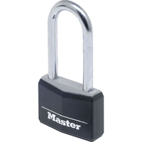 Masterlock 40mm Aluminium Vinyl Padlock Black with 51mm Shackle