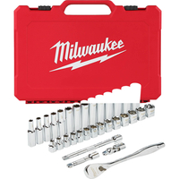 Milwaukee 32 Piece 3/8” Drive Ratchet and Socket Set Metric 3/8"