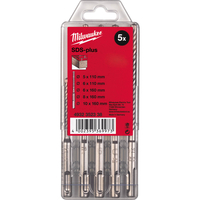 Milwaukee 5 Piece SDS Plus Masonry Drill Bit Set