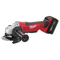 Milwaukee HD18AG 18v Cordless Angle Grinder 115m / 4.5"with 2 Li-ion Batteries 3ah
