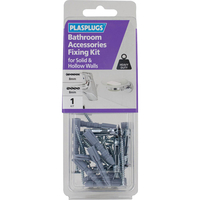 Plasplugs Bathroom Accessories Fixing Kit for Solid and Hollow Walls