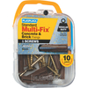 Plasplugs Heavy Duty Multifix Concrete & Brick Fixings Pack of 10