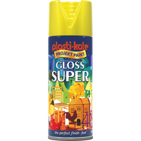 Plastikote Super Gloss Aerosol Spray Paint Yellow 400ml