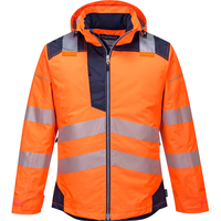 Portwest PW3 Hi Vis Winter Rain Jacket Orange / Navy XL