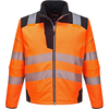 PW3 Hi Vis Soft Shell Winter Rain Jacket Orange / Black 2XL