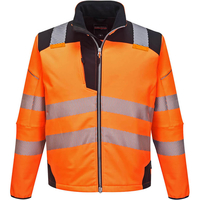 PW3 Hi Vis Soft Shell Winter Rain Jacket Orange / Black 2XL