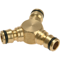 Rehau 1/2" BSP Brass Hose Pipe 3 Way Accessory Connector