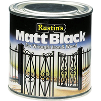 Rustins Matt Paint Black 250ml