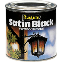 Rustins Satin Paint Black 250ml