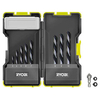 Ryobi 8 Piece Brad Point Drill Bit Set 3 - 10mm in Stackable Case