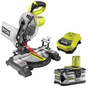 Ryobi EMS190DCL ONE+ 18v Cordless Mitre Saw 190mm 1 x 5ah Li-ion Charger No Case