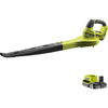 Ryobi OBL1820S ONE+ 18v Cordless Garden Leaf Blower 1 x 2ah Li-ion Charger