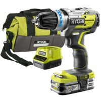 Ryobi R18PDBL ONE+ 18v Cordless Brushless Combi Drill 1 x 2.5ah Li-ion Charger Bag