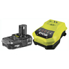 Ryobi RBC18L13 18v Cordless Li-ion Slim Battery 1.3ah with Super Charger for ONE+ Compatible Tools