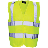 Scan Childrens Hi Vis Waistcoat EN471 Class 2 Yellow Age 7-9