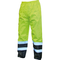 Scan High Vis Waterproof Motorway Trousers Yellow / Black XL