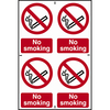 Scan No Smoking Sign Pack of 4 100mm 150mm Standard