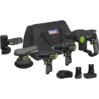 Sealey 10.8v Cordless 5 Piece Power Tool Kit 1 x 2ah & 1 x 4ah Li-ion Charger Bag