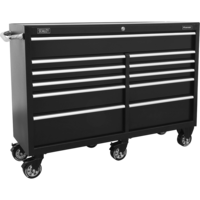 Sealey 11 Drawer Heavy Duty Tool Roller Cabinet Black