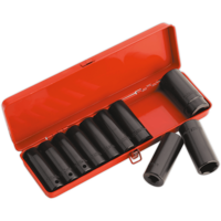 Sealey 11 Piece 1/2" Drive Deep Hexagon Impact Socket Set 1/2"