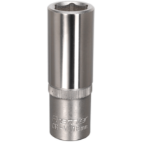 Sealey 1/2" Drive Deep Hexagon WallDrive Socket Metric 1/2" 18mm
