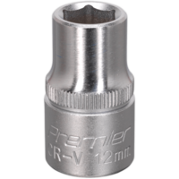 Sealey 1/2" Drive Hexagon WallDrive Socket Metric 1/2" 12mm