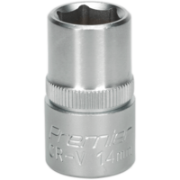 Sealey 1/2" Drive Hexagon WallDrive Socket Metric 1/2" 14mm