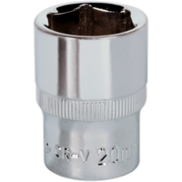 Sealey 1/2" Drive Hexagon WallDrive Socket Metric 1/2" 20mm