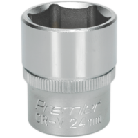 Sealey 1/2" Drive Hexagon WallDrive Socket Metric 1/2" 24mm