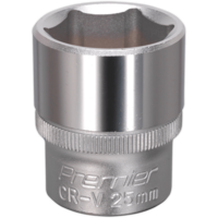Sealey 1/2" Drive Hexagon WallDrive Socket Metric 1/2" 25mm