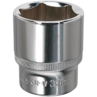 Sealey 1/2" Drive Hexagon WallDrive Socket Metric 1/2" 30mm