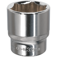 Sealey 1/2" Drive Hexagon WallDrive Socket Metric 1/2" 32mm