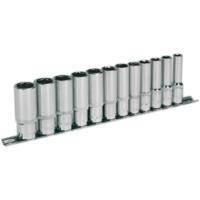 Sealey 12 Piece 3/8" Drive Deep Hexagon WallDrive Socket Set Metric 3/8"