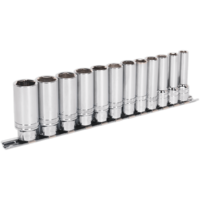 Sealey 12 Piece 3/8" Drive Deep Lock On Hexagon Socket Set 3/8"