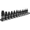 Sealey 12 Piece Black Series Stubby Torx Socket Bit Set Combination