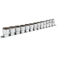 Sealey 13 Piece 1/2" Drive Bi Hexagon WallDrive Socket Set Imperial 1/2"