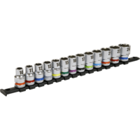 Sealey 13 Piece 1/2" Drive Colour Coded Hexagon Socket Set 1/2"