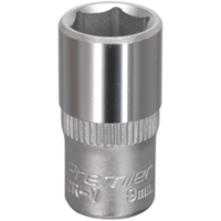 Sealey 1/4" Drive Hexagon WallDrive Socket Metric 1/4" 9mm