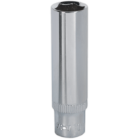 Sealey 1/4" Drive Polished Deep Hexagon WallDrive Socket Metric 1/4" 10mm