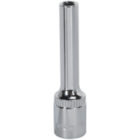 Sealey 1/4" Drive Polished Deep Hexagon WallDrive Socket Metric 1/4" 4mm