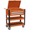 Sealey 2 Drawer Heavy Duty Mobile Tool and Parts Trolley Orange