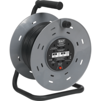 Sealey 2 Socket Cable Extension Reel 240v 50m