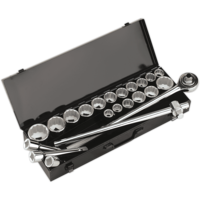 Sealey 22 Piece 3/4" Drive Bi Hexagon WallDrive Socket Set Metric and Imperial 3/4"