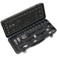 Sealey 28 Piece 1/2" Drive Hexagon Wall Socket Set 1/2"