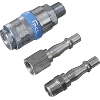Sealey 3 Piece 1/4" BSP Air Tool Coupling Kit 1/4" BSP Pack of 3