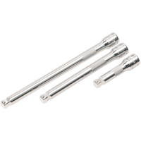 Sealey 3 Piece 3/8" Drive Wobble Extension Bar Set 3/8"