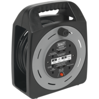 Sealey 3 Socket Cable Extension Reel Box 240v 25m